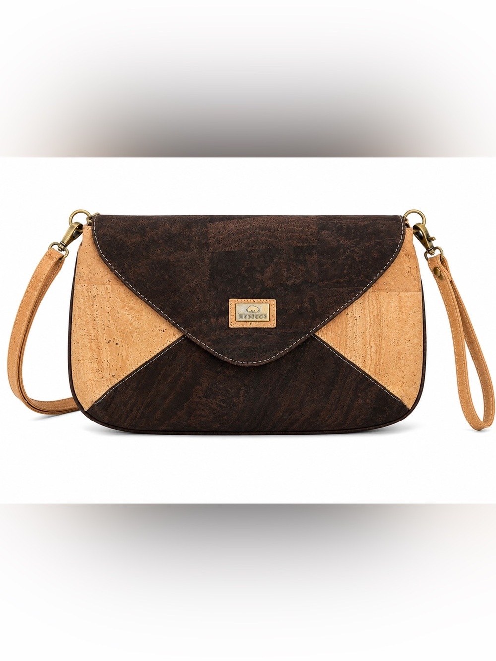 Montado Cork Colorblock Envelope Crossbody Clutch with Boho Shoulder Bag